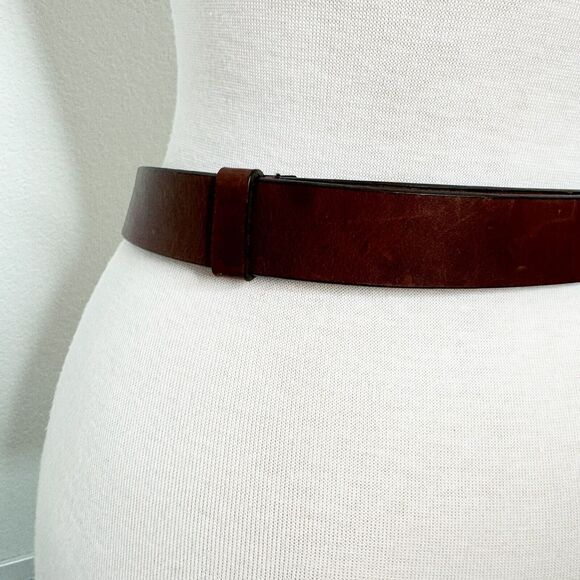Chico's Brown Belt with Silver and Gold Accents Adjustable - leather slide - Picture 6 of 10